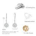 wholesale 925 Sterling Silver Sunflower Drop Earrings - You Are My Sunshine Jewelry for Women-0-1