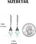 wholesale Sterling Silver Austrian Crystal Vintage Drop Dangle Leverback Earrings-0-22