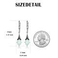 wholesale 925 Sterling Silver Blue Topaz Oval Cut Vintage Style Leverback Earrings-0-22