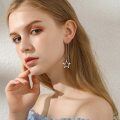 wholesale 925 Sterling Silver Threader Earrings Star Moon Tiny Cube Rhombus Sector Beads Dream Catcher Evil Eye Butterfly Leaf Lightning Bolt Tassel Dangle Drop Chain Charm s for Women-0-4