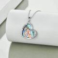 wholesale 925 Sterling Silver Abalone Shell Heart Pendant Necklace for Women - Always My Sister Forever Friend-0-1