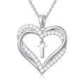TOUPOP Sterling Silver Heart Initial A-Z Letter Pendant Necklace Gift-0-0