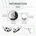 wholesale 925 Sterling Silver Metal Sports Ball and Shoe Design Hoop Earrings - Soccer Baseball Tennis Gift for Her-0-1