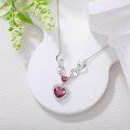 wholesale 925 Sterling Silver 12 Birthstones Infinity Heart Necklace for Women-0-2