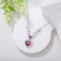 wholesale 925 Sterling Silver 12 Birthstones Infinity Heart Necklace for Women-0-2