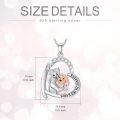 wholesale TOUPOP Dog Necklace S925 Sterling Silver Forever In My Heart Pendant Necklace Puppy Jewelry Birthday -0-3