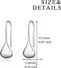 wholesale 925 Sterling Silver Teardrop Dangle Earrings - Elegant Waterdrop  for Her-0-2