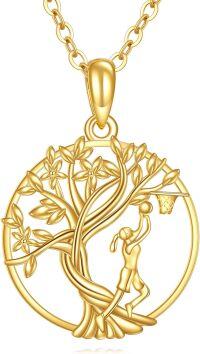 wholesale 14K Gold Tree of Life Pendant Necklace for Women-Basketball