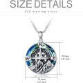 wholesale TOUPOP Compass Necklace For Women Sterling Silver Compass Jewelry Gifts For Teen Girl Moutain Range Jewelry Compass Gifts With Crystal For Nature Lovers Birthday Graduation -0-4
