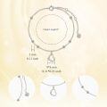 wholesale 14k White Gold Heart Charm Bracelet Wholesale With Beads And Adjustable Chain-0-4