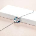 wholesale 925 Sterling Silver Dolphin Charm Bracelet Wholesale With Blue Crystal Circle-0-2