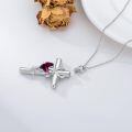 wholesale 925 Sterling Silver Butterfly Cross Keepsake Pendant Urn Necklace with Funnel Set-0-33