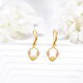 wholesale 14K Gold Tulip Flower Leverback Earrings for Women-0-4