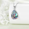 wholesale 925 Sterling Silver 925 Abalone Shell Soccer Girl Pendant Necklace-0-3
