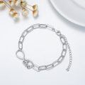 wholesale 925 Sterling Silver Bee Charm Bracelet With Gold And Crystal Details-0-2