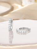 wholesale 925 Sterling Silver Round Cubic Zirconia Huggie Hoop Earrings for Women Gift Ideas-0-3