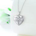 wholesale 925 Sterling Silver Heart Locket with Caduceus and Angel Wings RN Charm Necklace-0-4
