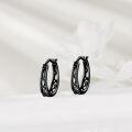 wholesale 925 Sterling Silver Gold Small Huggie Filigree Hoop Earrings for Women - Birthday Gift Ideas-0-8