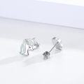 wholesale 925 Sterling Silver Opal Unicorn Stud Earrings for Girls Women Kids  8mm x 7mm-0-3