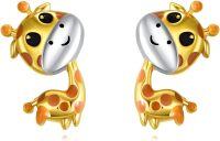 wholesale 925 Sterling Silver Giraffe Stud Earrings for Women - Adorable Animal -Giraffe Stud Earrings