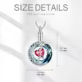 TOUPOP Sterling Silver Crystal Moon And Star Urn Necklace For Ashes Memorial Keepsake-0-2