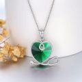 wholesale Sterling Silver Heart Crystal Stethoscope Necklace for Nurse Doctor Women-0-40