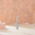 wholesale 925 Sterling Silver Musical Note Ballerina Pendant Necklace for Women and Girls - Dancer -0-1