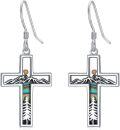 wholesale 925 Sterling Silver Cross Mountain Tree Drop Earrings for Women-0-0
