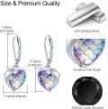 wholesale 925 Sterling Silver Mermaid Scale Heart-Shaped Dolphin Wave Stud Earrings for Women-0-4