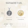 wholesale 925 Sterling Silver Egyptian Cleopatra Coin Pendant Necklace Oxidized Silver Vintage Chain-0-4