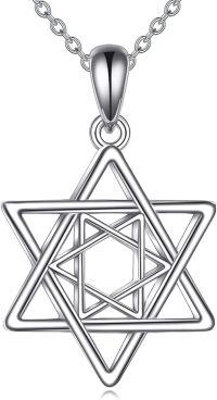 wholesale 925 Sterling Silver Star of David Pendant Necklace - Jewish Jewelry for Men & Women-Star of David