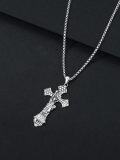 wholesale 925 Sterling Silver &  Statue of Liberty Design Cross Pendant Necklace for Men and Women-0-3