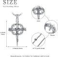 wholesale 925 Sterling Silver Crucifix Pendant Necklace  with Crown of Thorns - Religious Jewelry for Men & Women-0-3