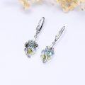 wholesale 925 Sterling Silver Teardrop Aurora Borealis Rose Drop Earrings - Mother's Day Gift for Her-0-2