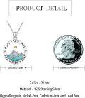 wholesale 925 Sterling Silver Turquoise Mountain Pendant Necklace with Inspirational Quote - Christian Faith Jewelry for Women-0-5
