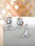 wholesale 925 Sterling Silver Cute Unicorn Stud Earrings for Women and Girls-0-4