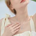 wholesale 925 Sterling Silver Cross Pendant With Floral Design-0-1