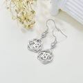 TOUPOP Sterling Silver Stone 18th Heart Drop Earrings For Women-0-3