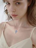 TOUPOP Sterling Silver Witches Knot Bat Necklace For Women-0-1