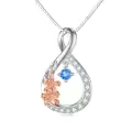 TOUPOP Sterling Silver Daffodil & Jonquil Birth Flower Necklace-0-0