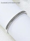 wholesale Sterling Silver Celtic Strength Mantra Cuff Bracelet Poiuy Inspirational Jewelry Gift-0-98
