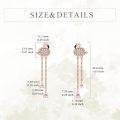 wholesale Rose Gold Flamingo Crystal Teardrop Dangle Earrings 925 Sterling Silver  for Women-0-4