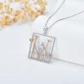 wholesale 925 Sterling Silver Giraffe Family Pendant Necklaces for Women Girls Mom Dad Kids s-0-1