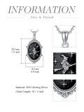 TOUPOP Sterling Silver Bat Witch Pendant Celtic Knot Gothic Necklace-0-3