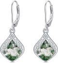 wholesale 925 Sterling Silver Teardrop White Opal Dangle Earrings for Women-0-36
