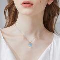 wholesale 925 Sterling Silver Blue Crystal Sea Turtle Keepsake Cremation Pendant Necklace-0-4