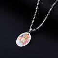 wholesale Sterling Silver Religious Medal Pendant Necklace for Women Men-0-13