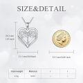 wholesale 925 Sterling Silver Heart Tree Of Life Necklace with Cubic Zirconia Stones and Chain for Women Girls  45cm Length-0-4