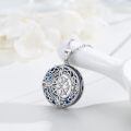 wholesale 925 Sterling Silver Compass Necklace With Celtic Knots And Crystal Center-0-5