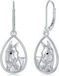 wholesale 925 Sterling Silver Horse Head Teardrop Drop Earrings for Women-0-0